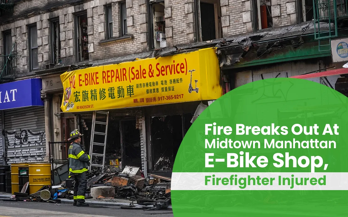 Fire Breaks Out at Midtown Manhattan E-Bike Shop, Firefighter Injured